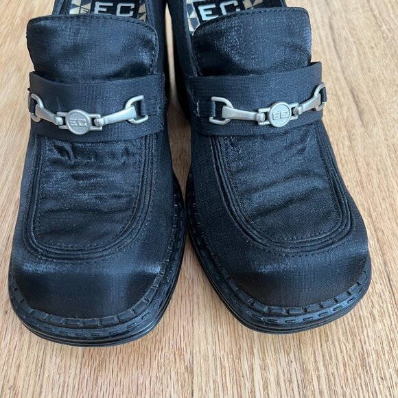 Vintage Y2K Grunge EuroClub Black Chunky Heeled Loafers Women's Size 7 - Picture 3 of 12